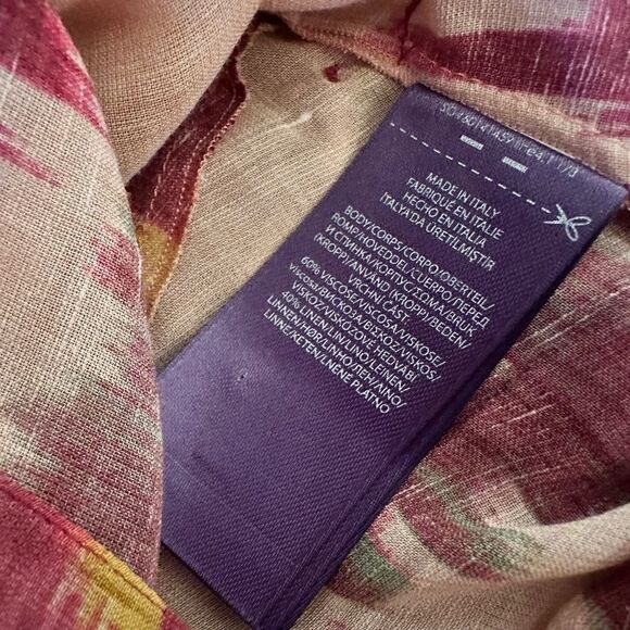 Ralph Lauren Collection Idonia Sleeveless Crisscross Voile Blouse in Multi Ikat - Picture 11 of 17